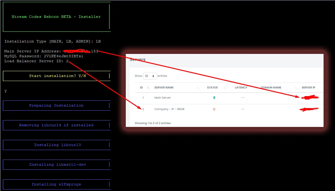 Loadbalancer installation commands and scripts