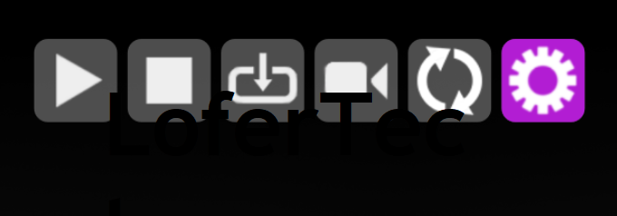 Main navigation (gear icon)